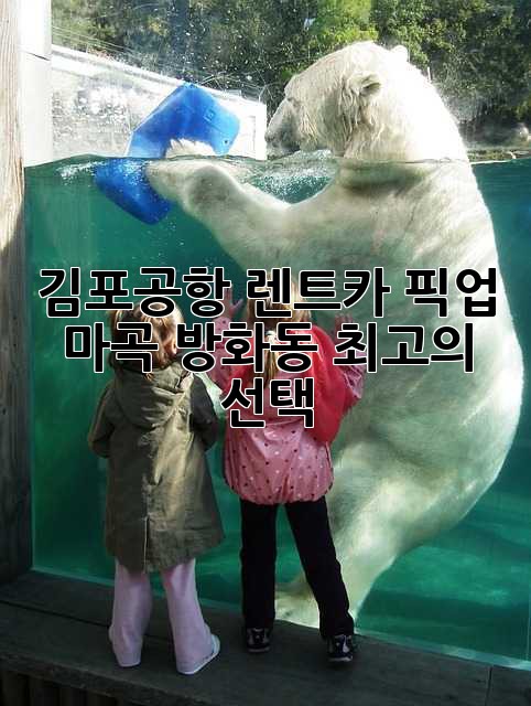 김포공항 렌트카 픽업: 마곡, 방화동 최고의 선택