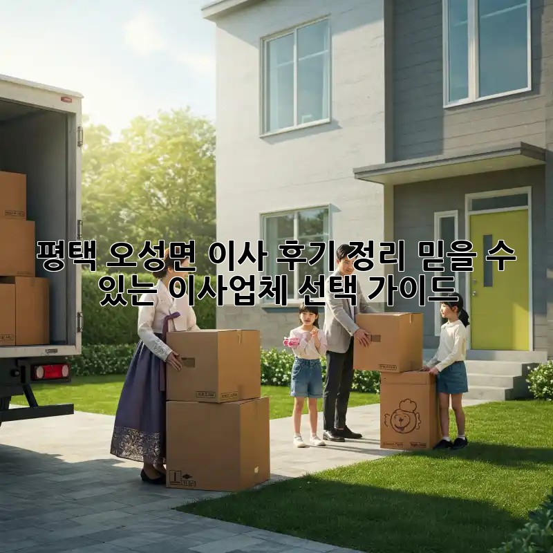 평택 오성면 이사 후기 정리: 믿을 수 있는 이사업체 선택 가이드