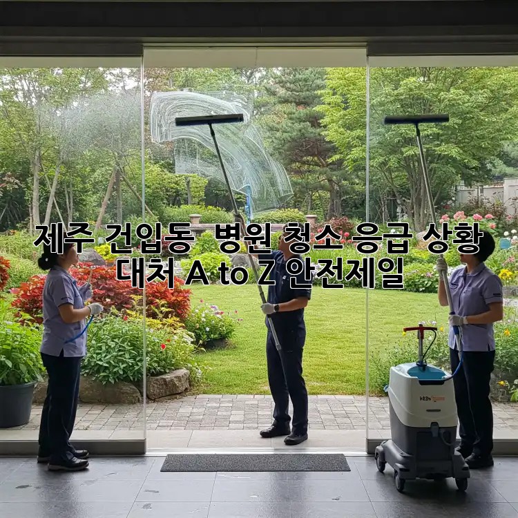 제주 건입동 🏥 병원 청소, 응급 상황 대처 A to Z #안전제일