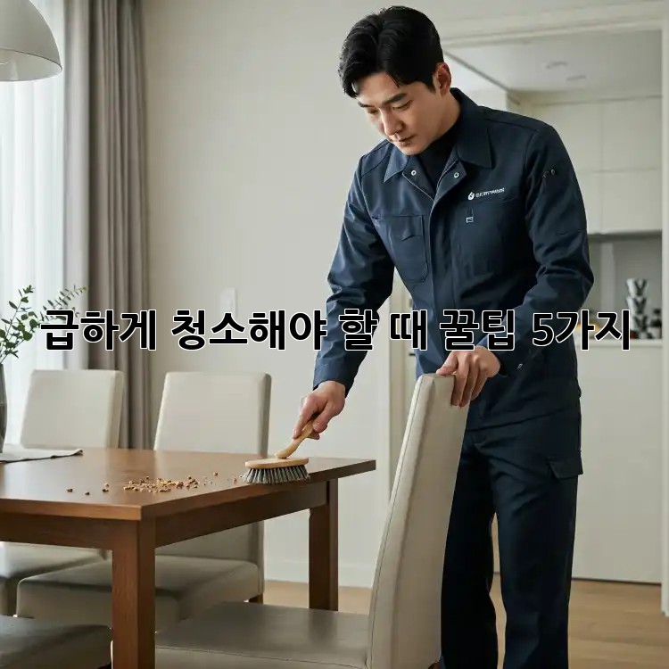 급하게 청소해야 할 때? 꿀팁 5가지! ✨
