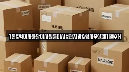 1톤트럭이사용달이사원룸이사보관지방소형사무실폐기물수거