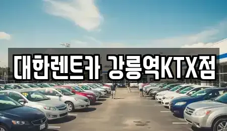 강원 렌트카 전문 대한렌트카 강릉역KTX점