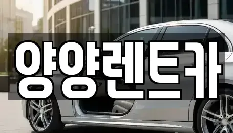 강원 렌트카 전문 양양렌트카