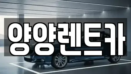 강원 양양군 서면 렌트카 전문 양양렌트카