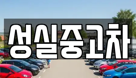 강원 양양군 서면 중고차 전문 성실중고차
