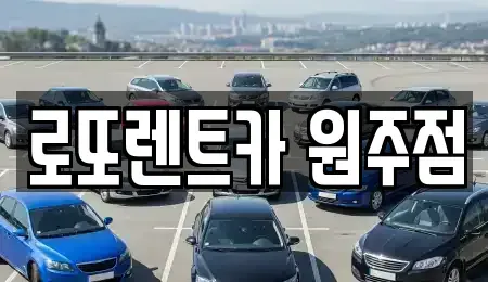 강원 원주시 단계동 장기렌트카 전문 로또렌트카 원주점