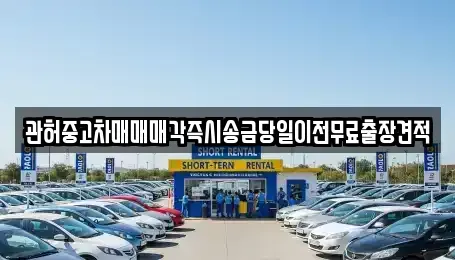 강원 정선군 여량면 중고차 전문 관허중고차매매매각즉시송금당일이전무료출장견적