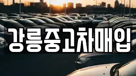 강원 중고차매입 전문 강릉중고차매입