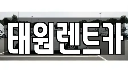 강원특별자치도 고성군 토성면 렌트카 전문 태원렌트카