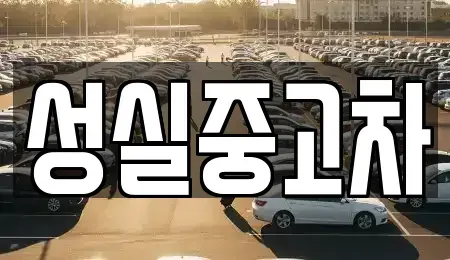 강원특별자치도 삼척시 적노동 중고차 전문 성실중고차