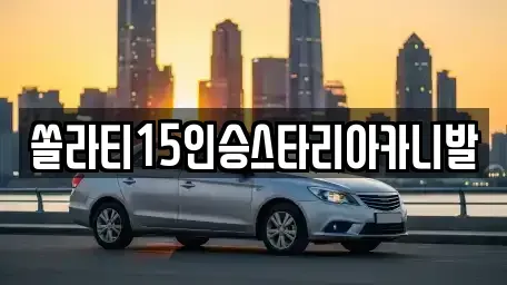 강원특별자치도 원주시 관설동 렌트카 전문 쏠라티15인승스타리아카니발