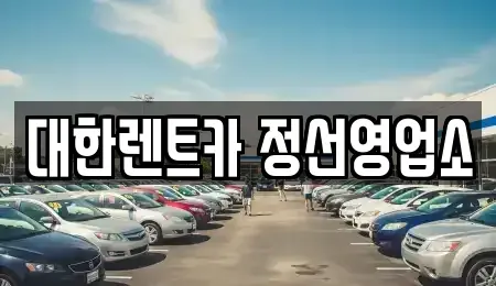 강원특별자치도 정선군 정선읍 렌트카 전문 대한렌트카 정선영업소