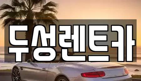 강원특별자치도 평창군 평창읍 렌트카 전문 두성렌트카