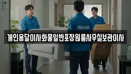 개인용달이사화물일반포장원룸사무실보관이사