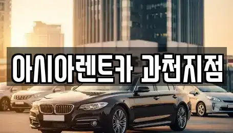 경기 과천시 갈현동 단기렌트카 전문 아시아렌트카 과천지점