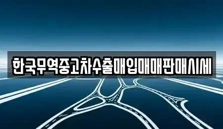경기 양주시 만송동 중고차매입 전문 한국무역중고차수출매입매매판매시세
