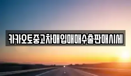 경기 여주시 신진동 중고차매매 전문 카카오토중고차매입매매수출판매시세