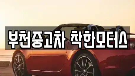 경기도 부천시 오정구 삼정동 중고차 전문 부천중고차 착한모터스