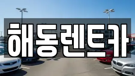경기도 부천시 오정구 작동 렌트카 전문 해동렌트카