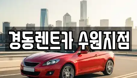 경기도 수원시 장안구 렌트카 전문 경동렌트카 수원지점