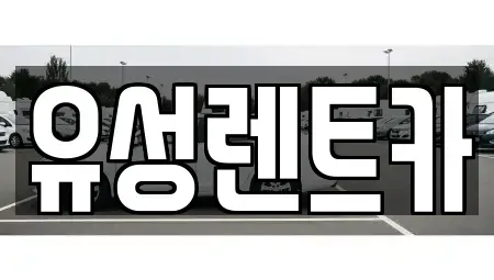 경기도 수원시 장안구 렌트카 전문 유성렌트카