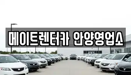 경기도 안양시 동안구 비산동 렌트카 전문 메이트렌터카 안양영업소