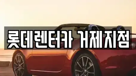 경남 거제시 거제면 단기렌트카 전문 롯데렌터카 거제지점