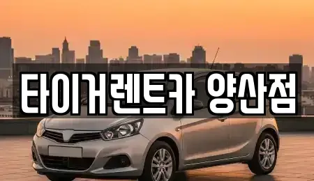 경남 양산시 상북면 렌트카 전문 타이거렌트카 양산점