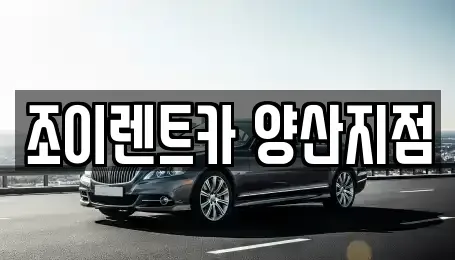 경남 양산시 중부동 렌트카 전문 조이렌트카 양산지점