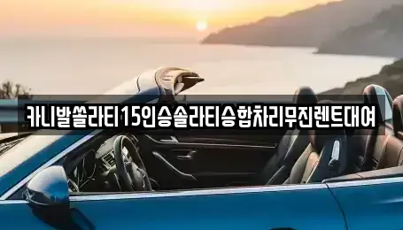 경남 창원시 마산합포구 대성동2가 렌트카 전문 카니발쏠라티15인승솔라티승합차리무진렌트대여