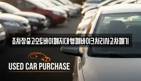 경북 김천시 남산동 중고차 전문 조차장중고오토바이폐지대행폐바이크처리사고차폐기