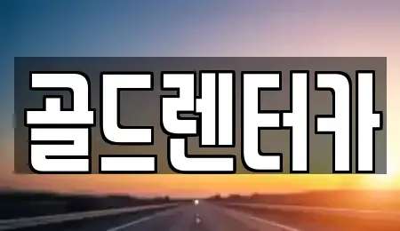 경북 안동시 신세동 렌트카 전문 골드렌터카