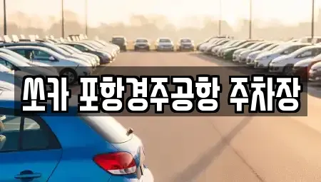 경북 포항시 남구 일월동 렌트카 전문 쏘카 포항경주공항 주차장