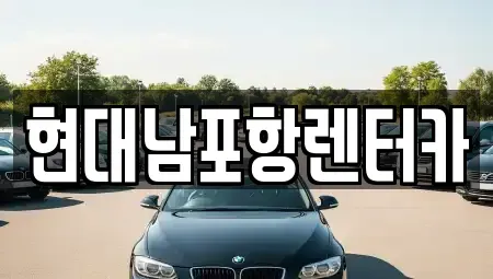 경북 포항시 남구 장흥동 렌트카 전문 현대남포항렌터카