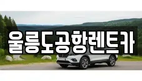 경상북도 울릉군 울릉읍 렌트카 전문 울릉도공항렌트카