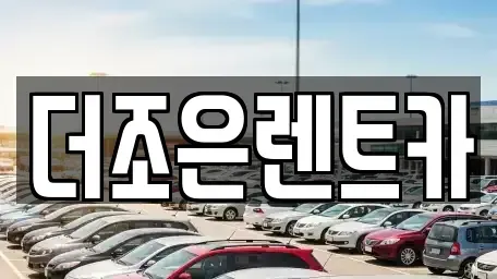 광주광역시 광산구 우산동 장기렌트카 전문 더조은렌트카
