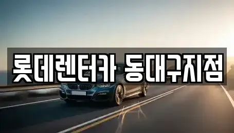 대구 동구 불로동 렌트카 전문 롯데렌터카 동대구지점