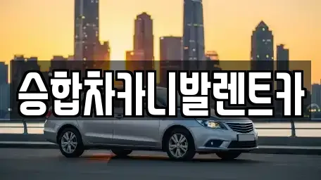 대전광역시 유성구 장동 렌트카 전문 승합차카니발렌트카