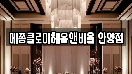 메종클로이헤움앤비올 안양점