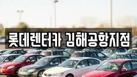 부산 강서구 렌트카 전문 롯데렌터카 김해공항지점