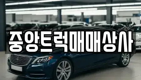 부산 강서구 중고차 전문 중앙트럭매매상사