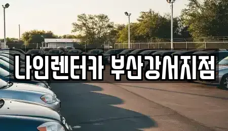 부산광역시 강서구 렌트카 전문 나인렌터카 부산강서지점