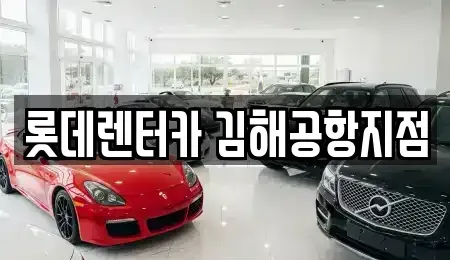 부산광역시 강서구 렌트카 전문 롯데렌터카 김해공항지점
