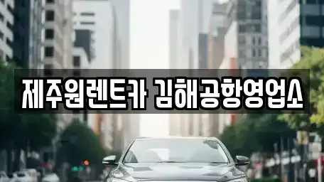 부산광역시 강서구 렌트카 전문 제주원렌트카 김해공항영업소
