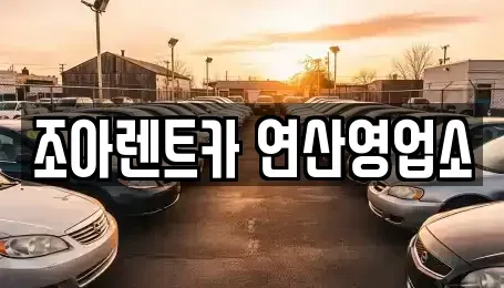 부산광역시 수영구 망미동 렌트카 전문 조아렌트카 연산영업소