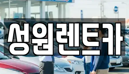 서울 강남구 압구정동 렌트카 전문 성원렌트카