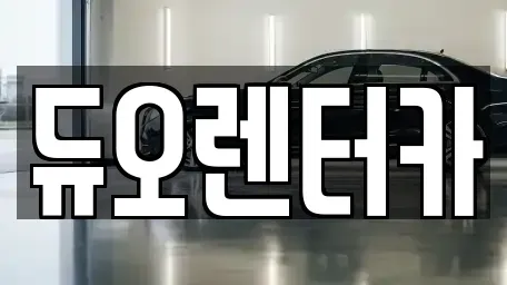 서울 성북구 삼선동3가 렌트카 전문 듀오렌터카