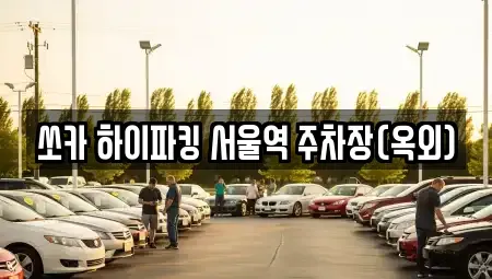 서울 중구 봉래동2가 렌트카 전문 쏘카 하이파킹 서울역 주차장(옥외)