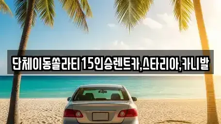서울특별시 강남구 일원동 렌트카 전문 단체이동쏠라티15인승렌트카,스타리아,카니발