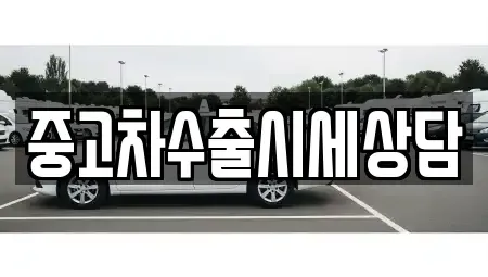 서울특별시 강서구 외발산동 중고차 전문 중고차수출시세상담